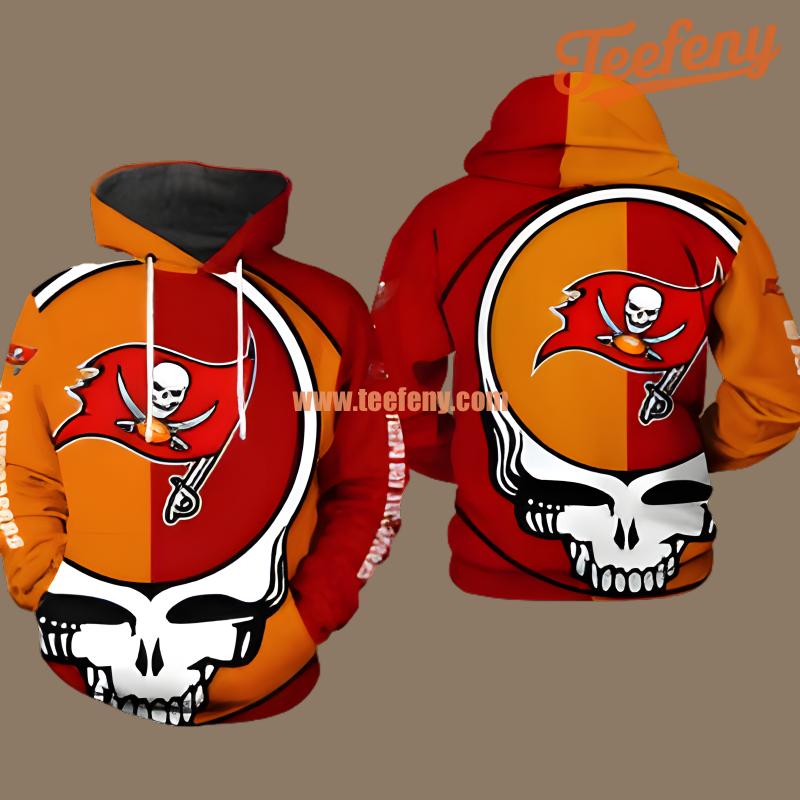 Tampa Bay Buccaneers Grateful Dead Red Yellow Horror 3D Hoodie