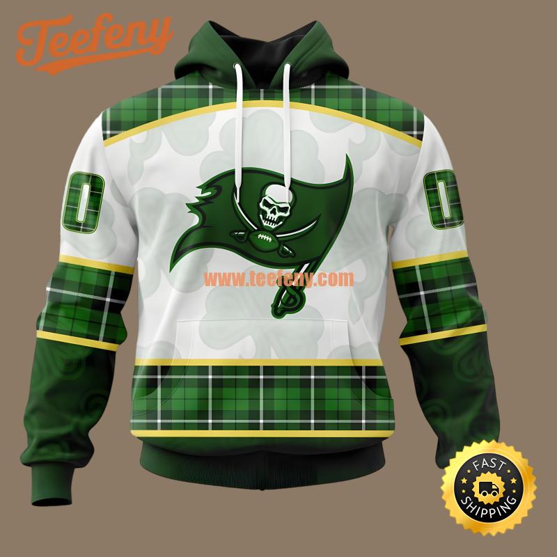 Tampa Bay Buccaneers St Patrick Day Personalized Green White Boys 3D Hoodie