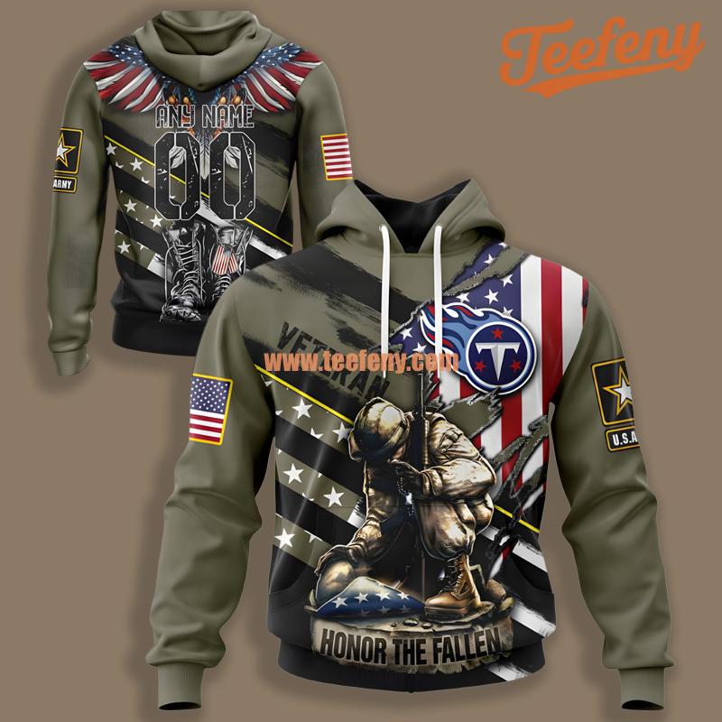 Tennessee Titans Veteran Honor Fallen 3D Youth Hoodie