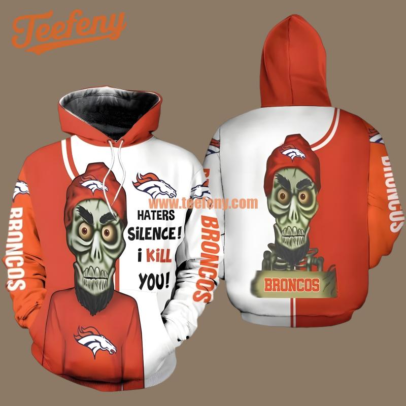 The Dead Terrorist Denver Broncos Orange 3D Hoodie Pullover