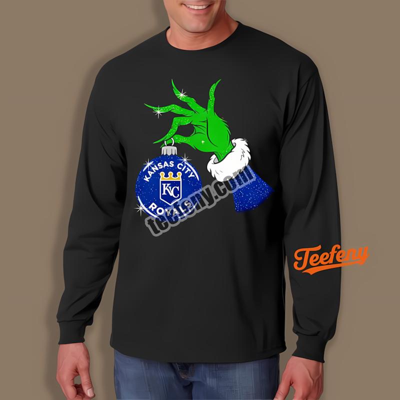 The Grinch Holding Kansas City Royals Ornament Long Sleeve For Xmas The Grinch Holding Kansas City Royals Ornament Long Sleeve For Xmas