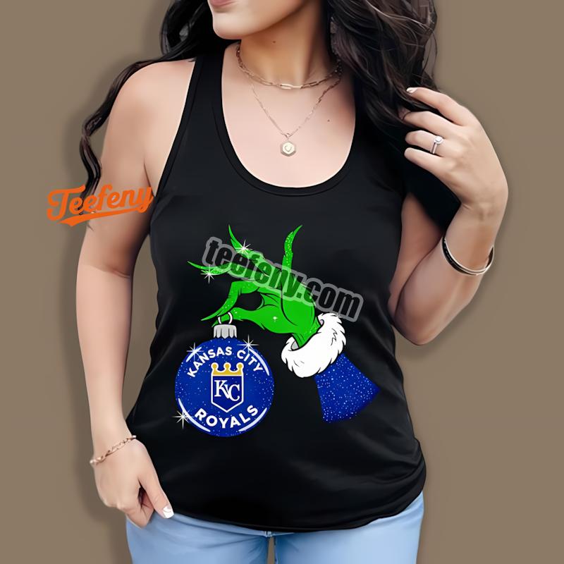 The Grinch Holding Kansas City Royals Ornament Tanktop For Xmas The Grinch Holding Kansas City Royals Ornament Tanktop For Xmas