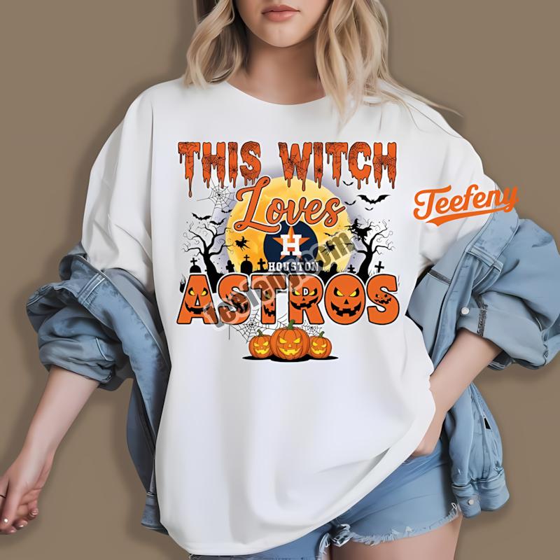 This Witch Loves Houston Astros Halloween Unisex Shirt