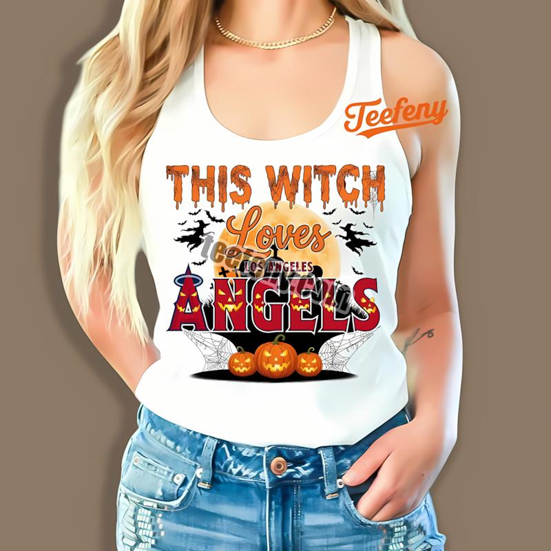 This Witch Loves Los Angeles Angels Halloween Tanktop This Witch Loves Los Angeles Angels Halloween Tanktop