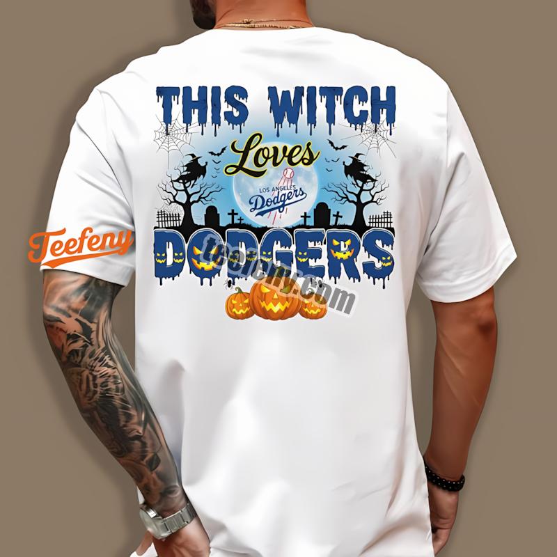 This Witch Loves Los Angeles Dodgers Halloween Shirt