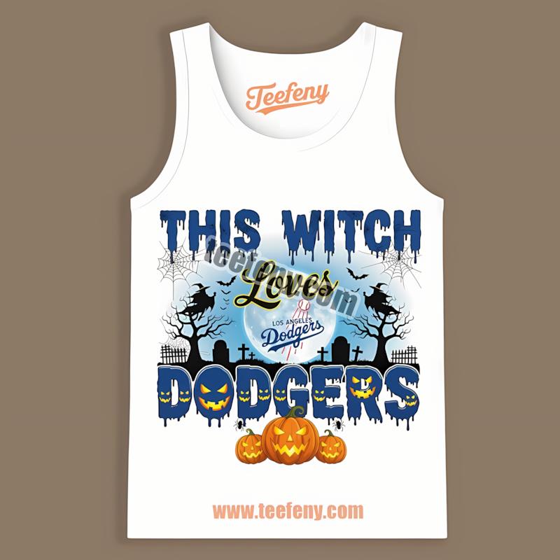 This Witch Loves Los Angeles Dodgers Halloween Tanktop This Witch Loves Los Angeles Dodgers Halloween Tanktop