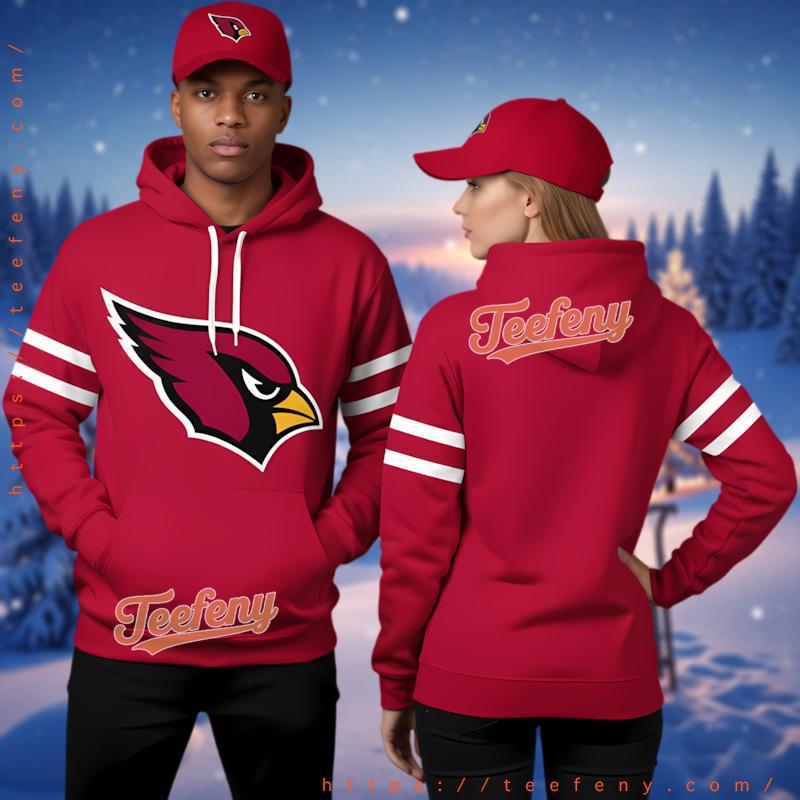Arizona Cardinals 3D Zip Up Hoodie Red Quirky