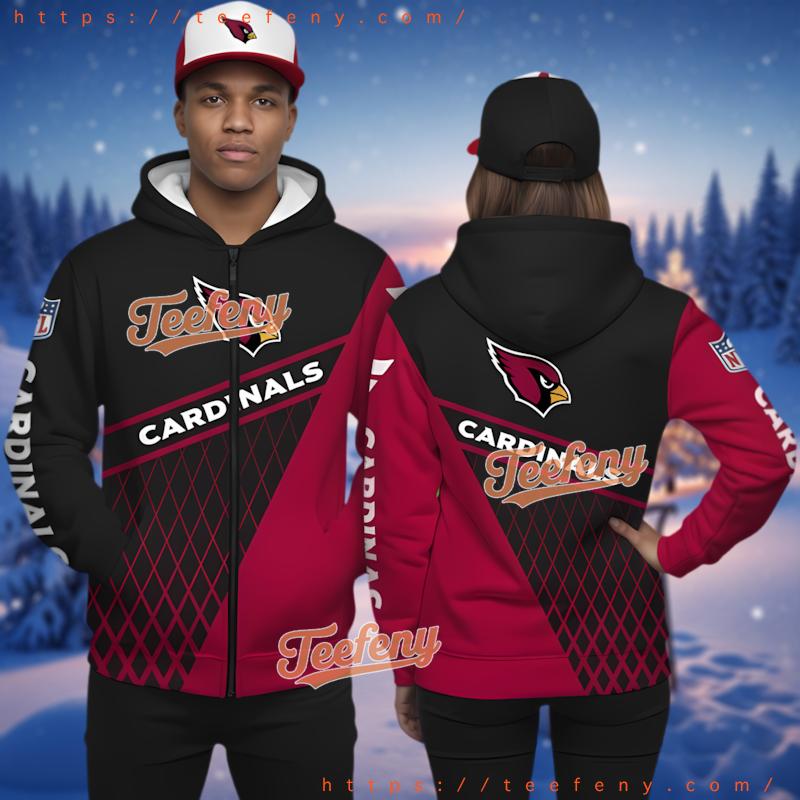 Arizona Cardinals Athletic 3D Hoodie Red Black Graphic