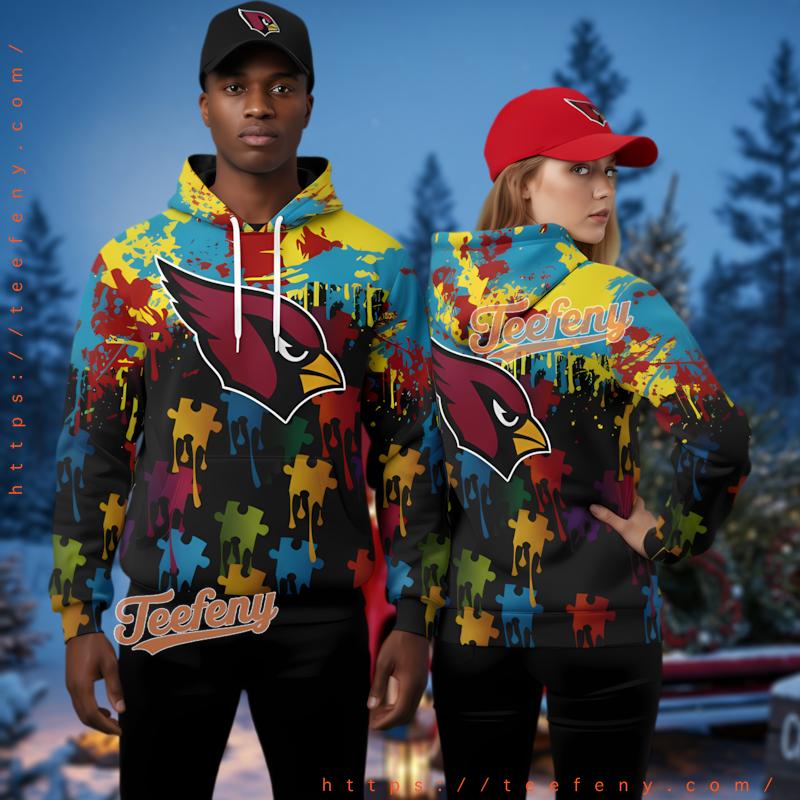 Arizona Cardinals Autism Awareness 3D Hoodie Printed