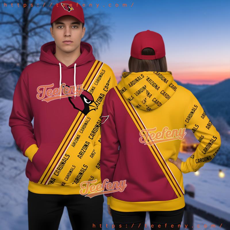 Arizona Cardinals Logo 3D Hoodie Pattern Functional