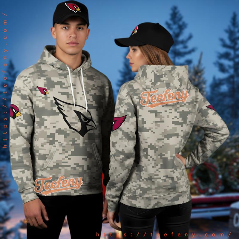 Arizona Cardinals Nfl Army Camo 3D Hoodie Art