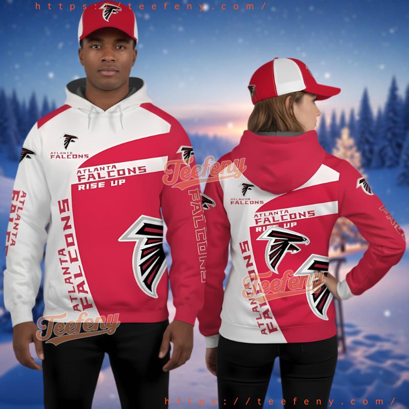 Atlanta Falcons Rise Up 3D Hoodie Red Novelty
