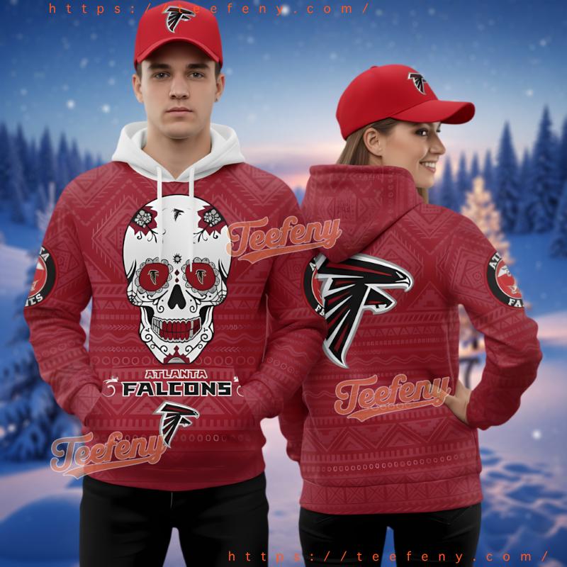 Atlanta Falcons Sugar Skull Dead Mexican 3D Hoodie Youth