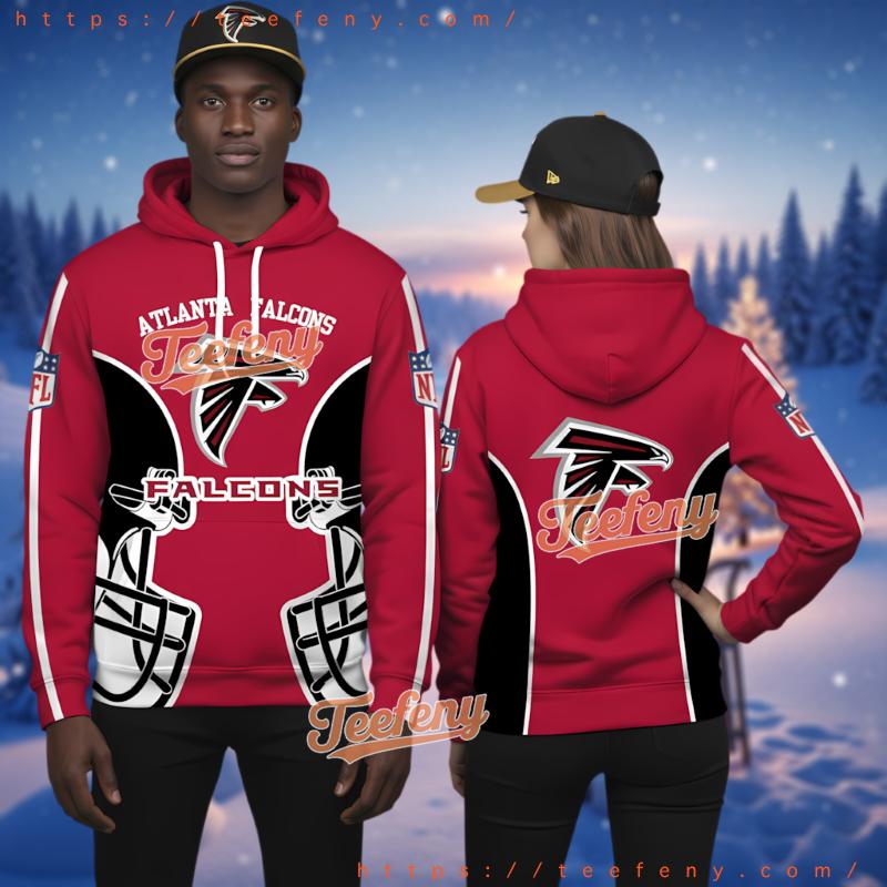 Atlanta Falcons Team Pride 3D Hoodie Red Womens