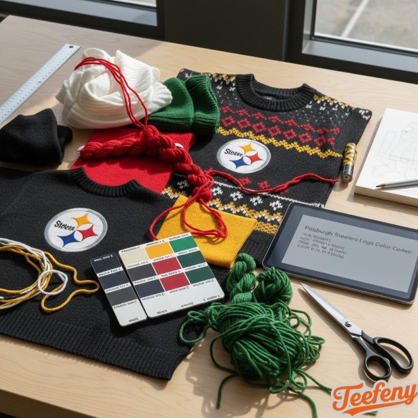 Black And Gold Christmas Sweater Color Palette