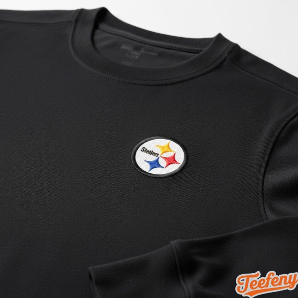 Close Up Pittsburgh Steelers Long Sleeve Shirt Fabric Material Detail