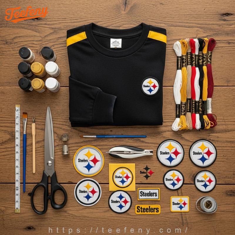 DIY Materials For Steelers Long Sleeve Shirts DIY Materials For Steelers Long Sleeve Shirts