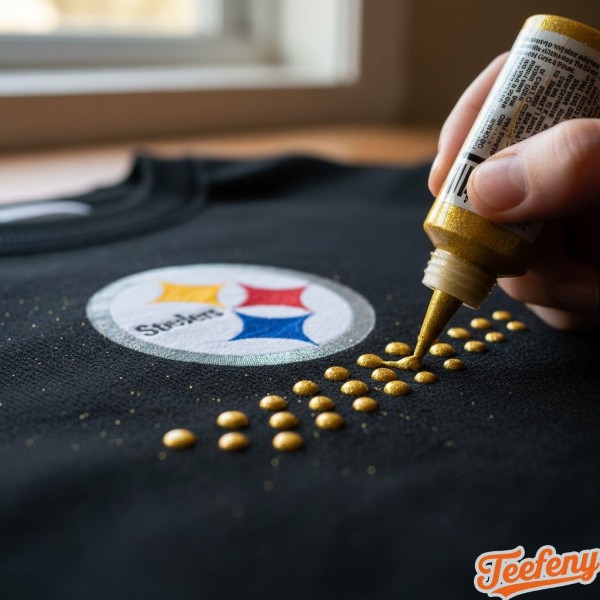 Dimensional Fabric Paint Techniques For Football Sweater