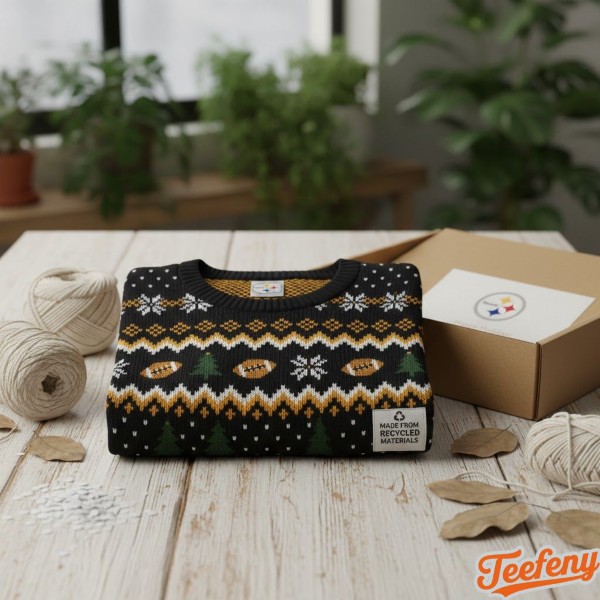 Eco Friendly Sustainable Steelers Christmas Sweater
