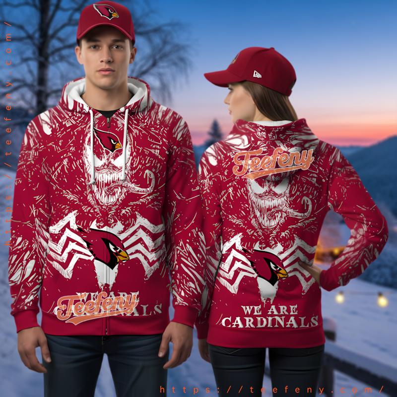 Halloween Arizona Cardinals Venom Horror 3D Hoodie Unisex