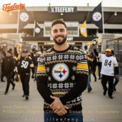 How Teefeny Designed the Ideal Pittsburgh Steelers Christmas Sweater for Supporters