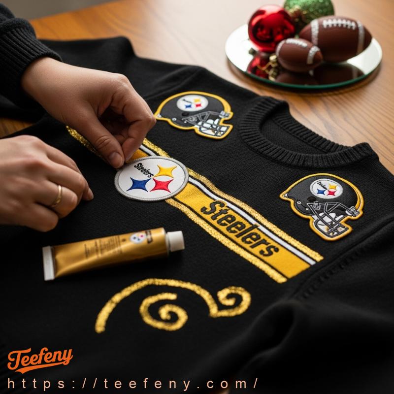 Pittsburgh Steelers Christmas Sweater DIY Guide Pittsburgh Steelers Christmas Sweater DIY Guide