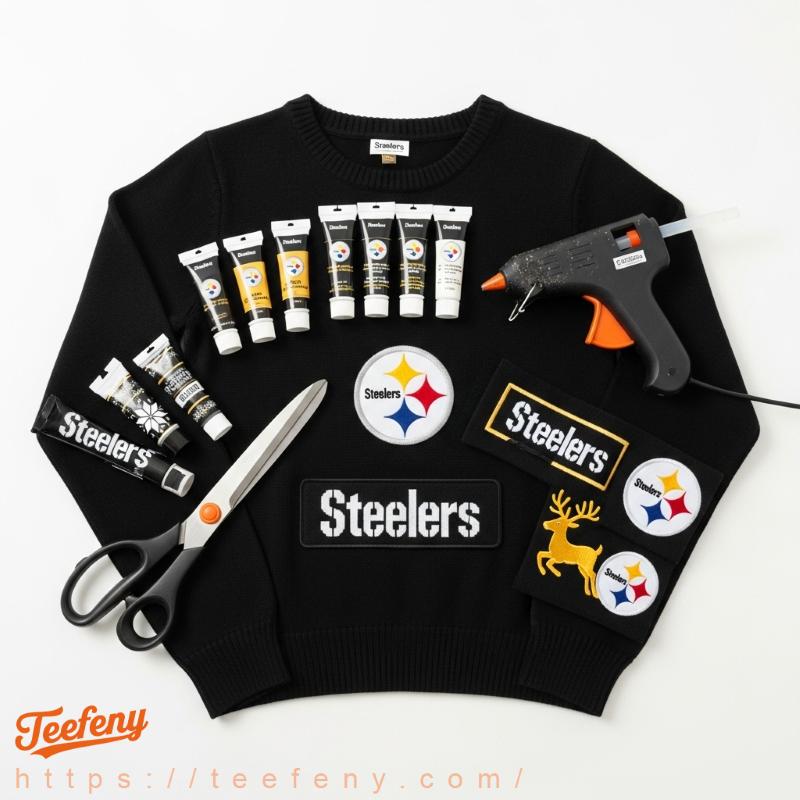 Pittsburgh Steelers Christmas Sweater Materials Tools Pittsburgh Steelers Christmas Sweater Materials Tools