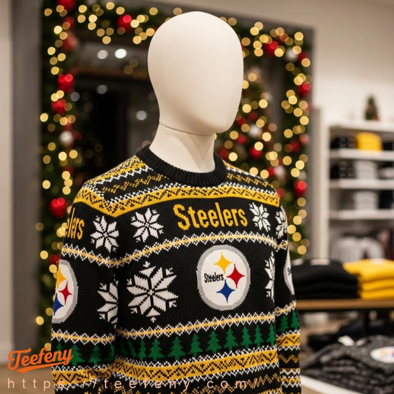Pittsburgh Steelers Christmas Sweater Teefeny Ready Made Pittsburgh Steelers Christmas Sweater Teefeny Ready Made