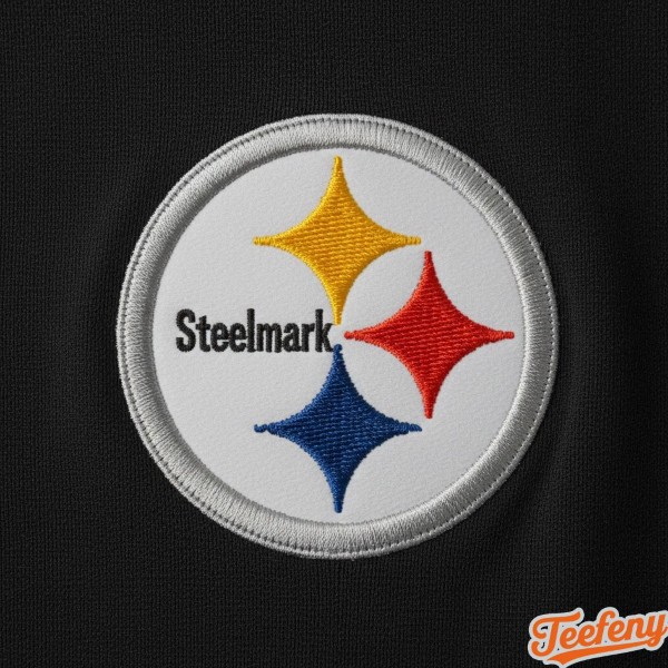 Pittsburgh Steelers Steelmark Logo On Black And Gold Uniform Detail