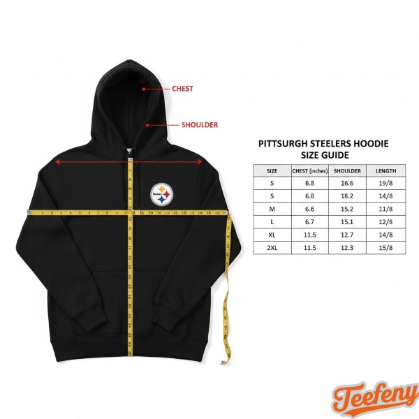 Steelers Apparel Size Chart Fitting Guide Reference