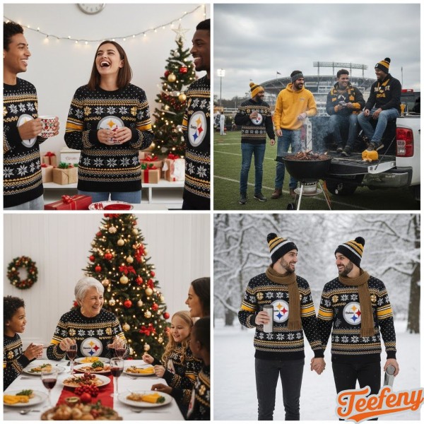 Steelers Christmas Sweater Design Versatility Occasions
