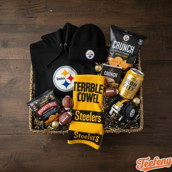 Steelers Fan Gift Basket Complete Game Day Package