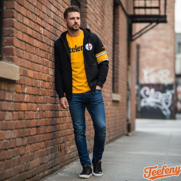 Steelers Hoodie Layering Outfit Ideas For Winter