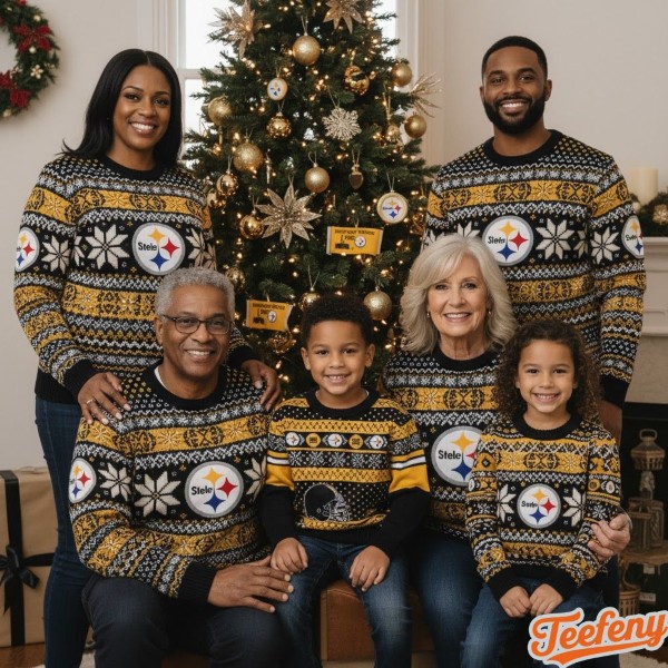 Steelers Nation Fans Group Holiday Sweaters