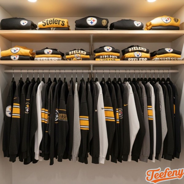 Steelers Sweater And Long Sleeve Collection Display