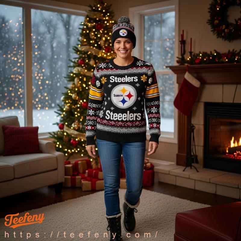 Styling Ideas With Pittsburgh Steelers Sweater Styling Ideas With Pittsburgh Steelers Sweater