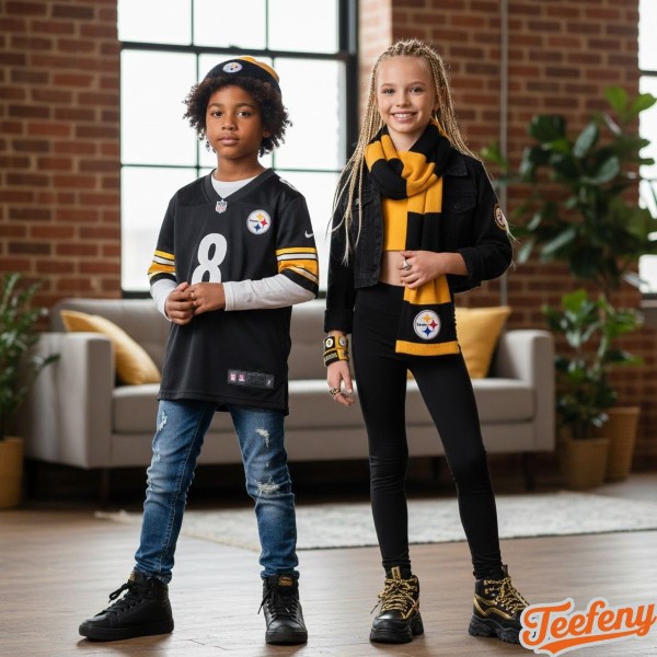 Stylish Kids Mixing Steelers Gear With Fashion Pieces