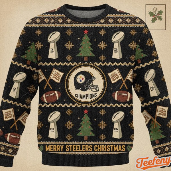 Vintage Steelers Championship Team Holiday Design