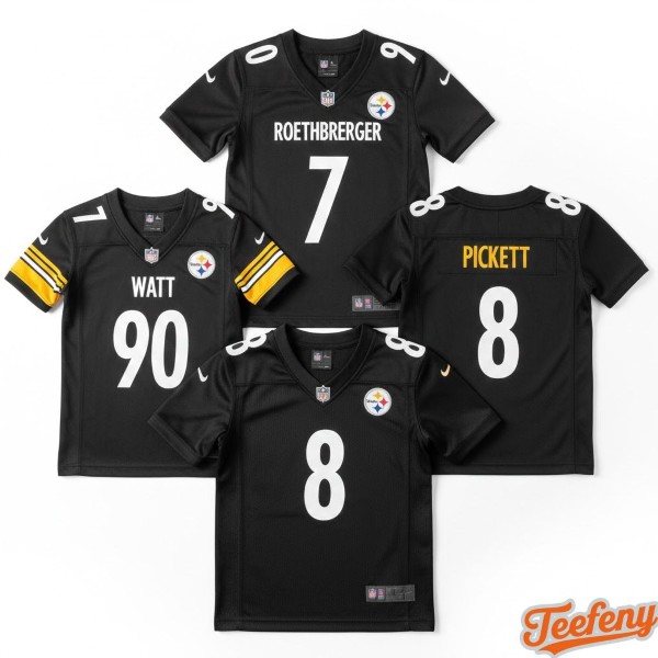 Youth Pittsburgh Steelers Jersey Collection Display