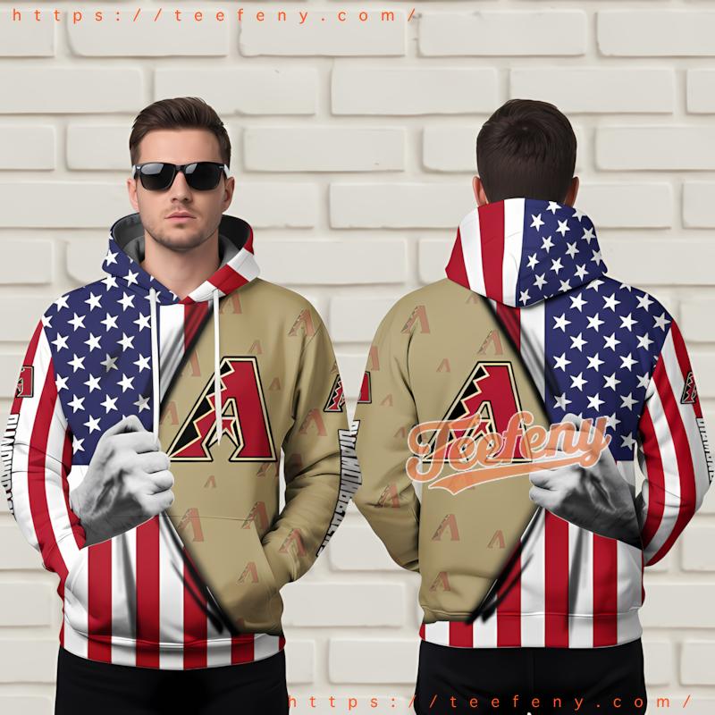 Arizona Diamondbacks 4Th Of July 3D Hoodie Zipper Blue