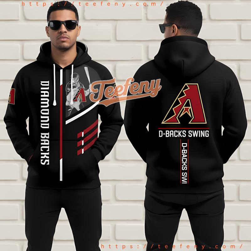 Arizona Diamondbacks D Backs Swing 3D Printed Hoodie Black