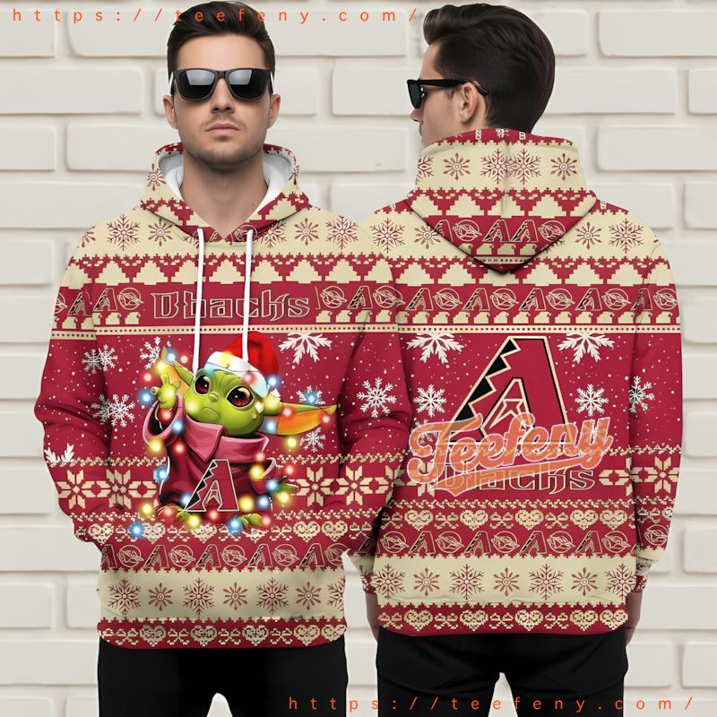 Arizona Diamondbacks Grogu Ugly 3D Print Hoodie Red Arizona Diamondbacks Grogu Ugly 3D Print Hoodie Red