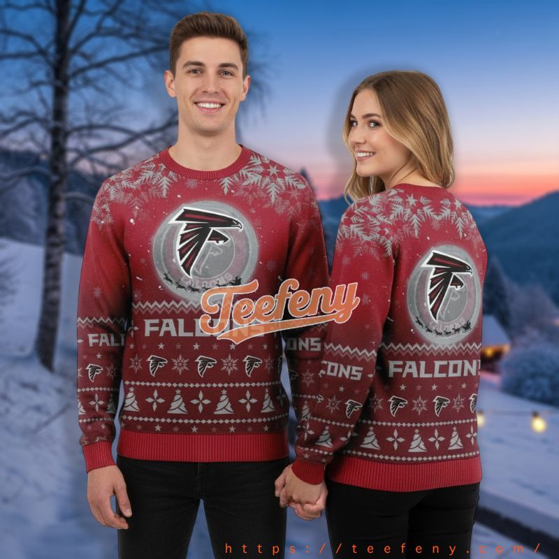 Atlanta Falcons Christmas Pattern Red Holiday Party Ugly Sweater