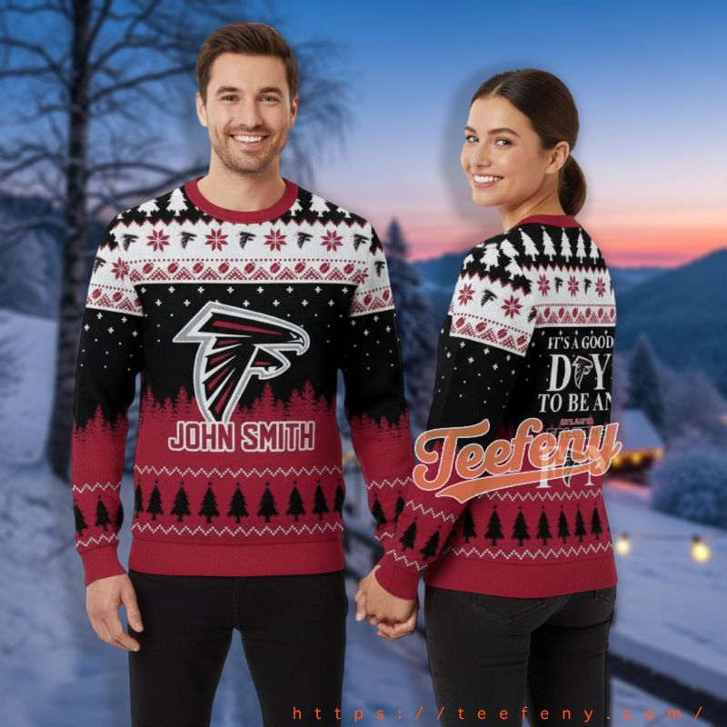 Atlanta Falcons Good Day Black Cool Holiday Ugly Sweater