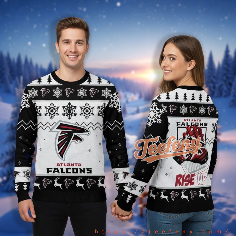 Atlanta Falcons Wide Receivers Black Holiday Ugly Sweater