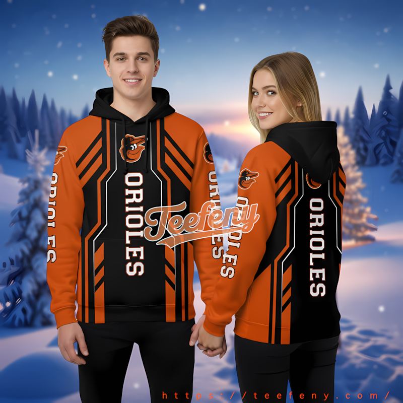 Baltimore Orioles Baseball Orange 3D Hoodie Printing