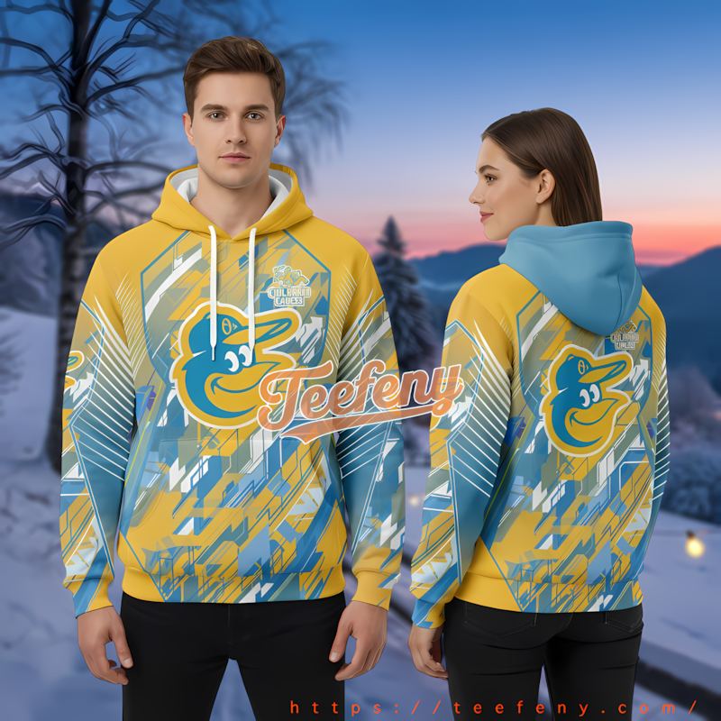 Baltimore Orioles Childhood Cancer Awareness Blue 3D Cool Hoodie