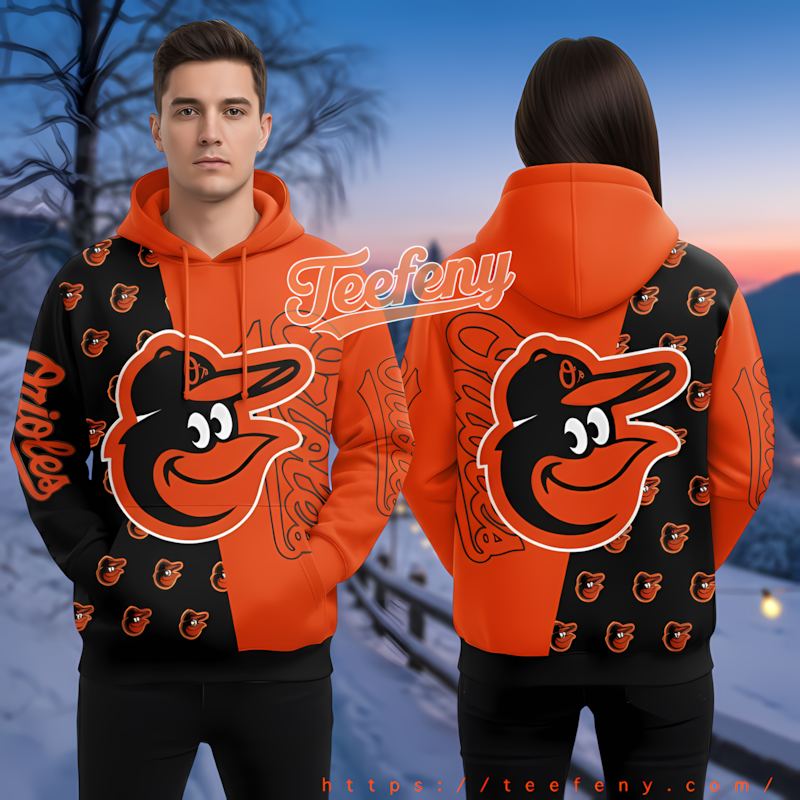 Baltimore Orioles For Fans Orange 3D Novelty Hoodie