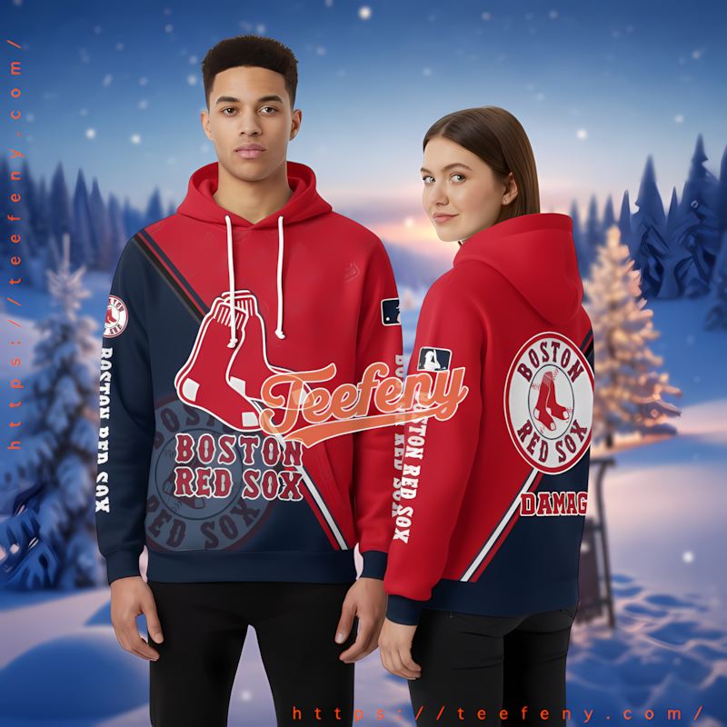 Boston Red Sox Baseball Red Youth 3D Hoodie