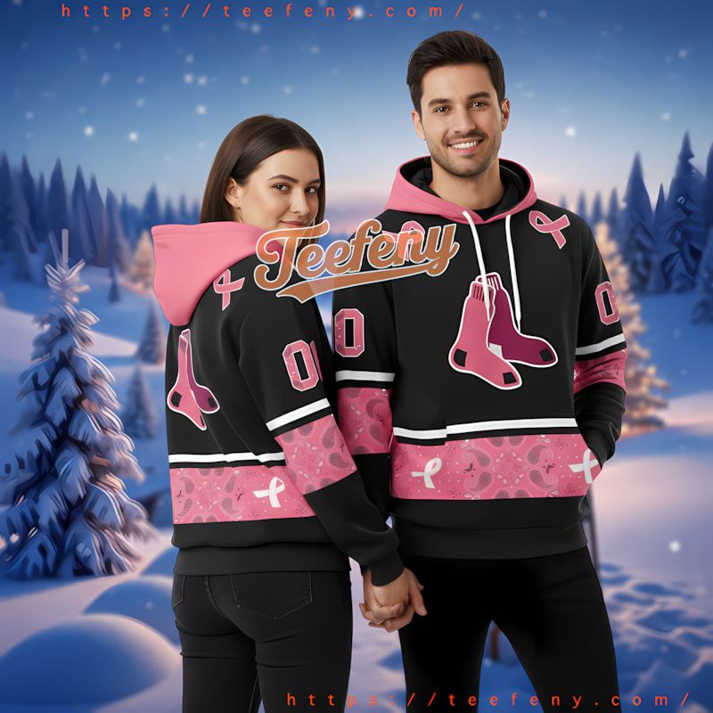 Boston Red Sox Breast Cancer Awareness Pink Printed 3D Hoodie
